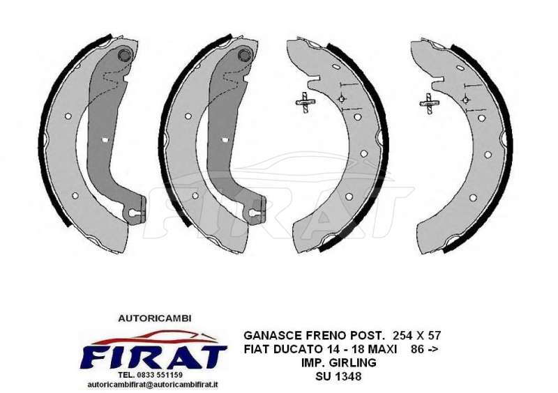 GANASCE FRENO FIAT DUCATO 14 18 MAXI POST. (SU1348)